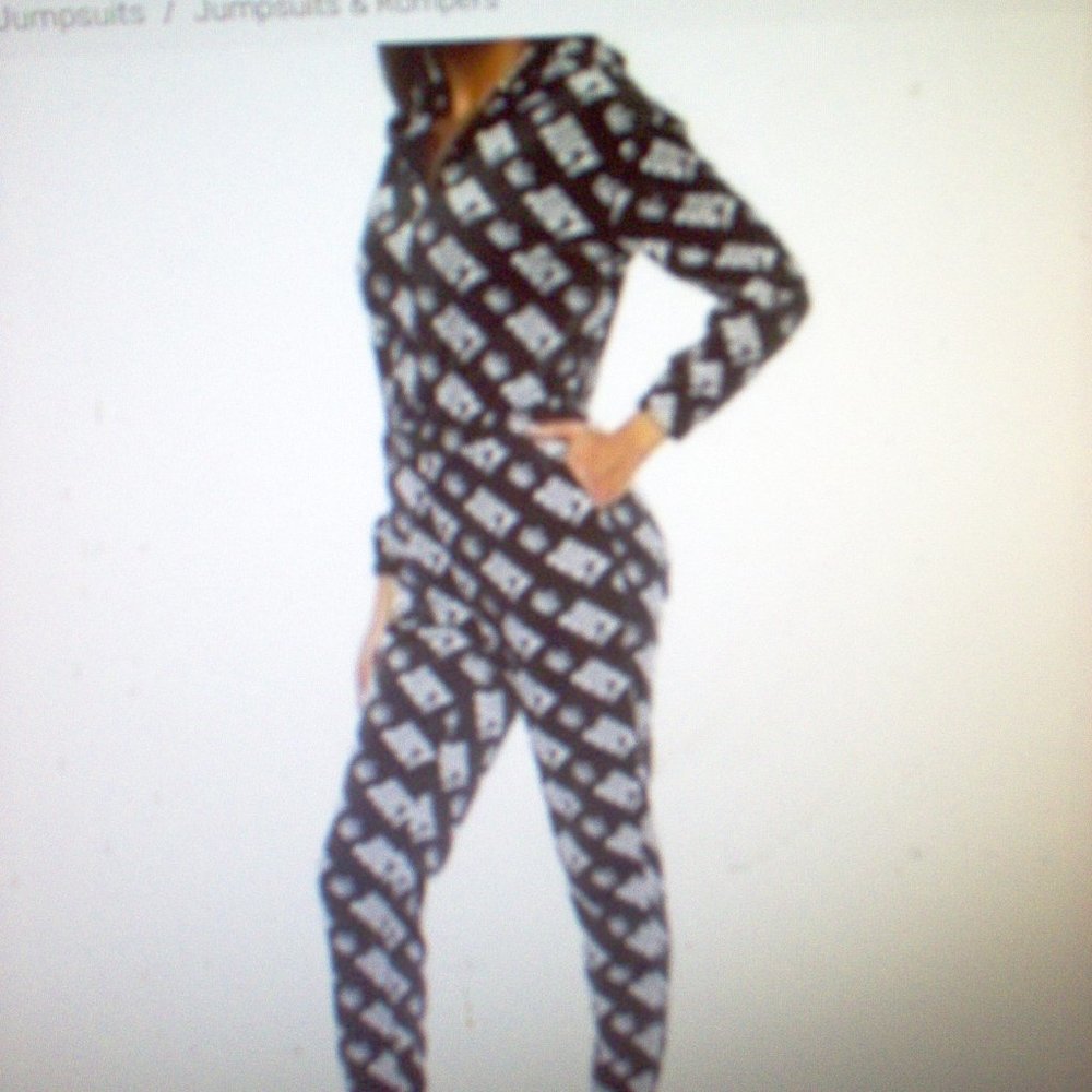 New Juicy by Juicy Couture Logo Hooded Velour Jumpsuit Size XL